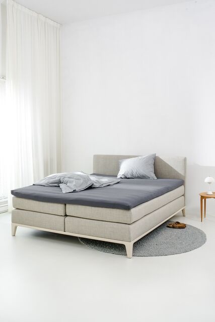 Auping Organic Jersey Hoeslaken topper soft cool grey