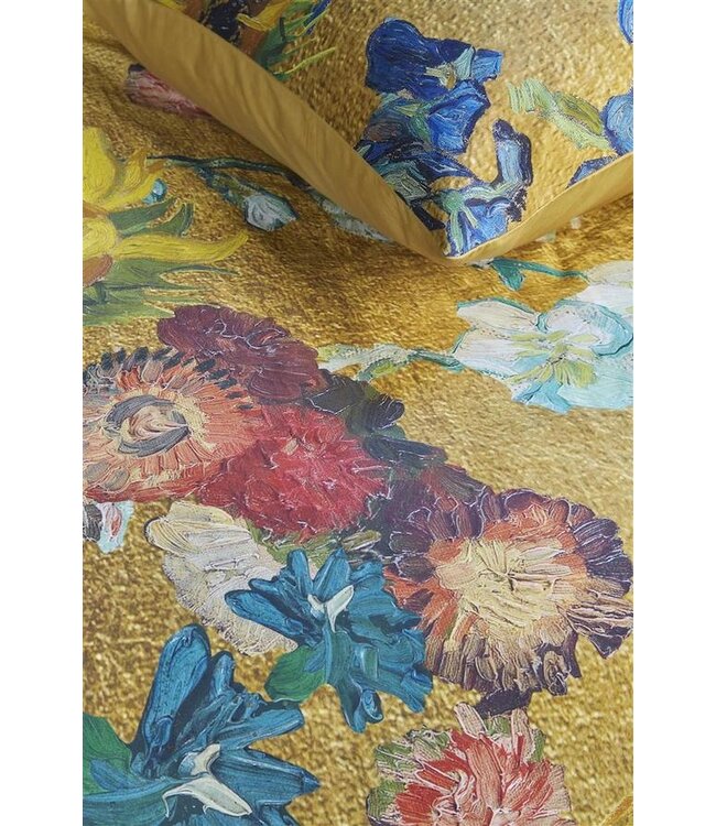 Beddinghouse x Van Gogh Museum Partout des Fleurs dekbedovertrek Gold
