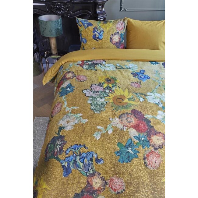Beddinghouse x Van Gogh Museum Partout des Fleurs dekbedovertrek Gold