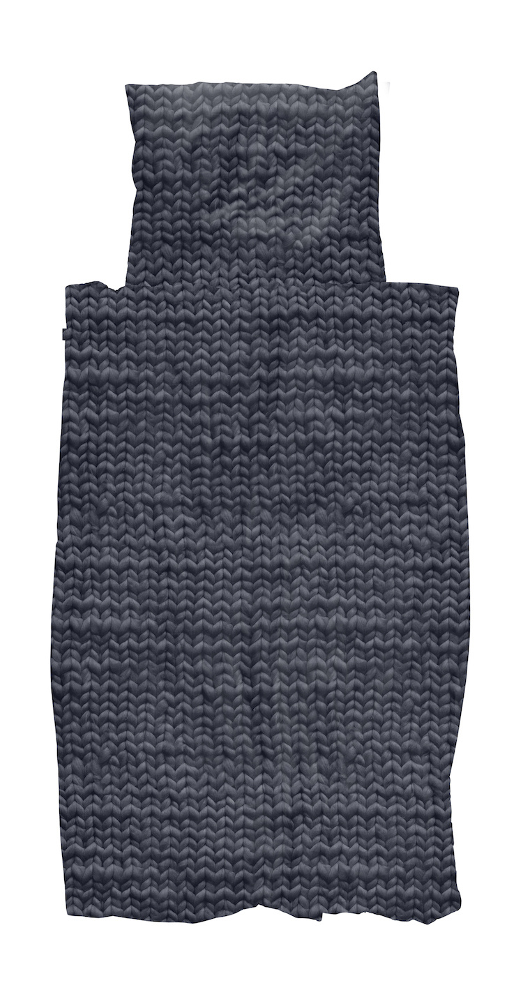Snurk Twirre Charcoal Black dekbedovertrek