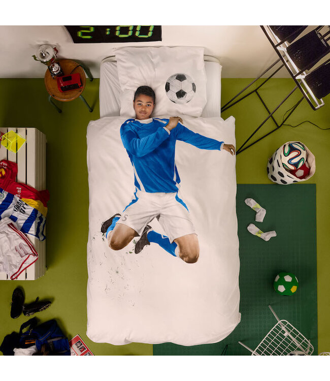 Snurk Soccer Champ Blue dekbedovertrek