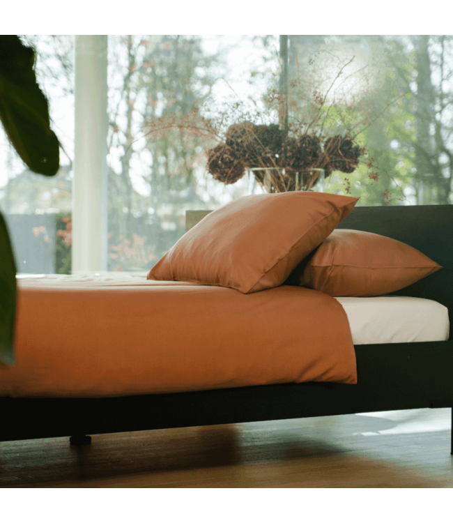 Kayori dekbedovertrek Kiyo Tencel Donkertaupe