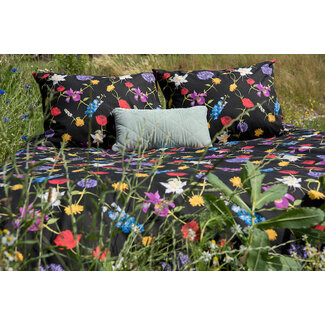 Snurk dekbedovertrek Bouquet black