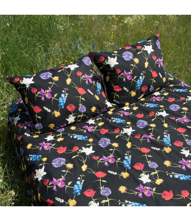 Snurk dekbedovertrek Bouquet black