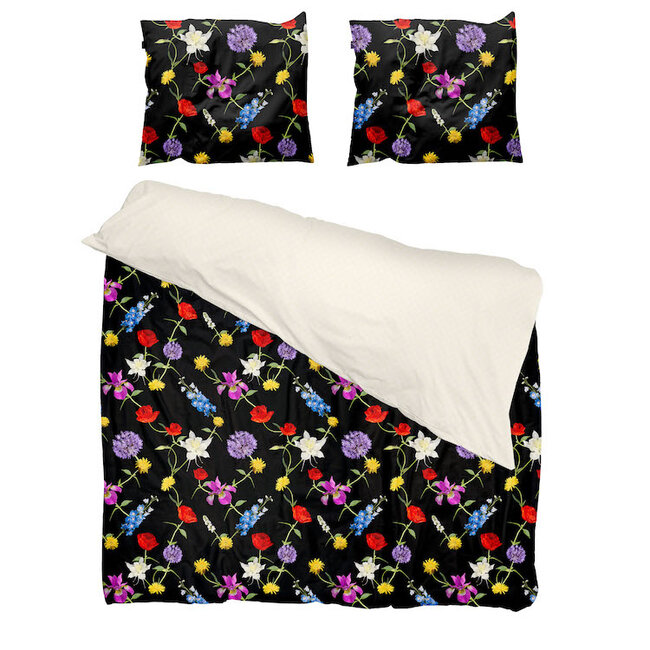Snurk dekbedovertrek Bouquet black