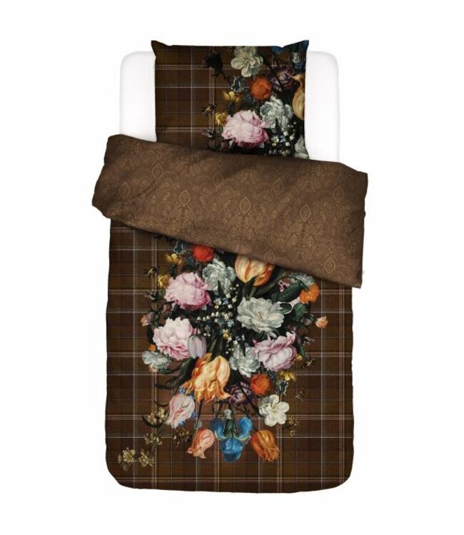 Essenza Beautiful Bouquet Dekbedovertrek Bruin