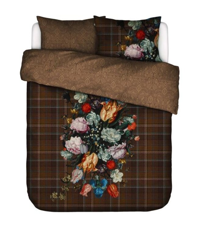 Essenza Beautiful Bouquet Dekbedovertrek Bruin