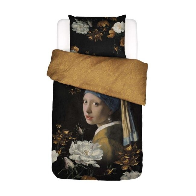 Essenza Floral Girl Dekbedovertrek Zwart