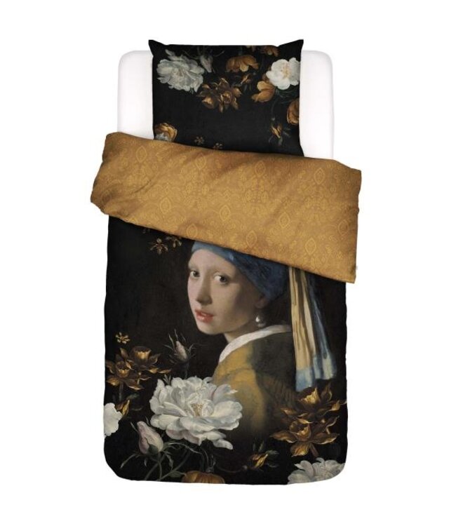 Essenza Floral Girl Dekbedovertrek Zwart