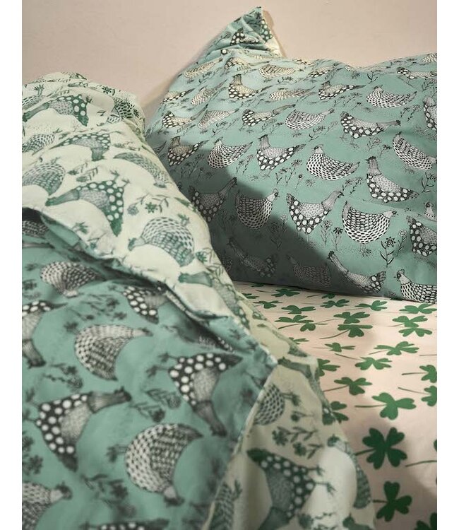 Essenza & Co Chicken Run Dekbedovertrek Turquoise