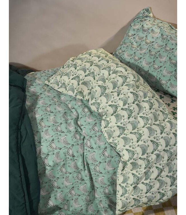 Essenza & Co Chicken Run Dekbedovertrek Turquoise