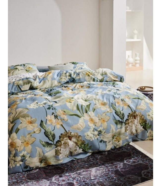 Essenza Rosalee Dekbedovertrek Ijsblauw