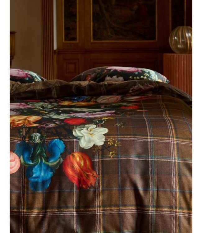 Essenza Beautiful Bouquet Dekbedovertrek Bruin