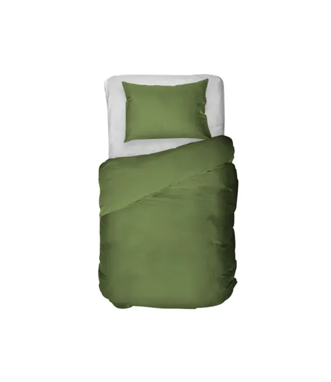 Kayori dekbedovertrek Kiyo Tencel Donkergroen