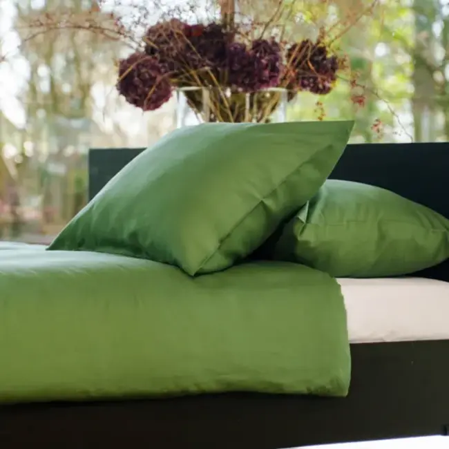 Kayori dekbedovertrek Kiyo Tencel Donkergroen
