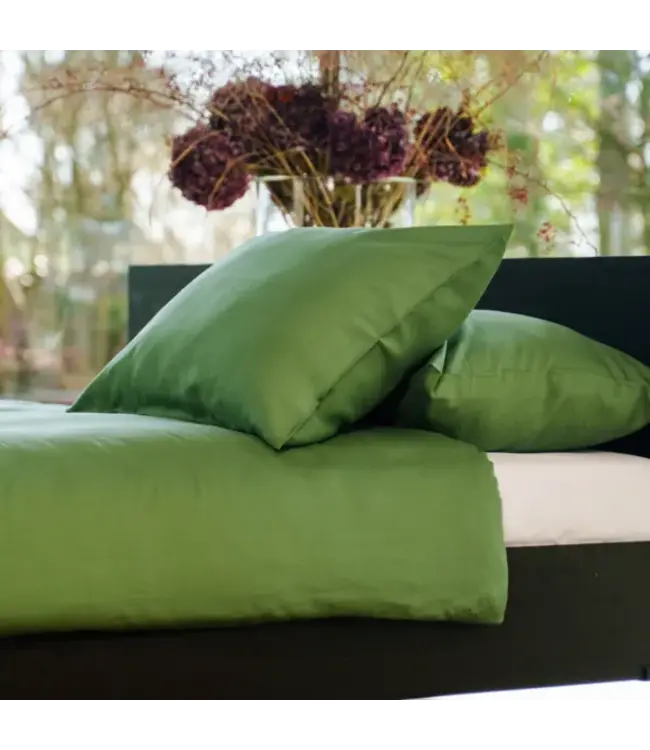 Kayori dekbedovertrek Kiyo Tencel Donkergroen