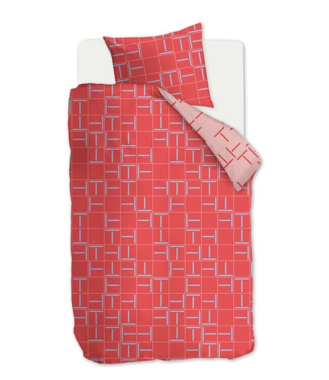 Auping Graphic red Dekbedovertrek