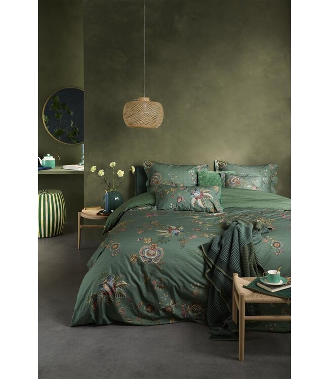 Pip Studio Cece Fiore Dekbedovertrek Groen
