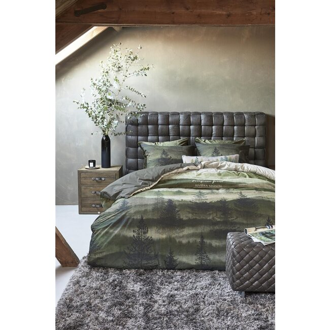 Riviera Maison Evergreen Dekbedovertrek Groen