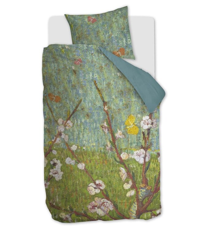 Beddinghouse x Van Gogh Museum Peach Trees Dekbedovertrek Groen