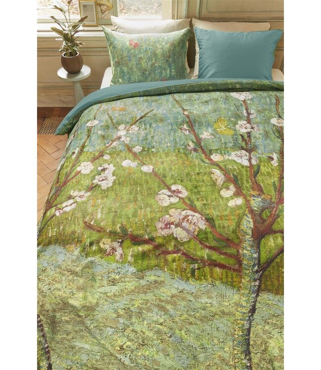 Beddinghouse x Van Gogh Museum Peach Trees Dekbedovertrek Groen