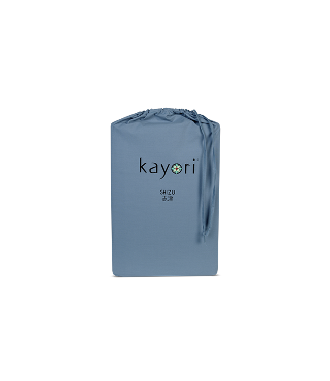 Kayori Shizu Topper hoeslaken Perkal Blauw