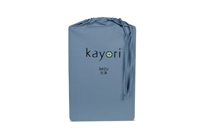 Kayori Shizu Topper hoeslaken Perkal Blauw