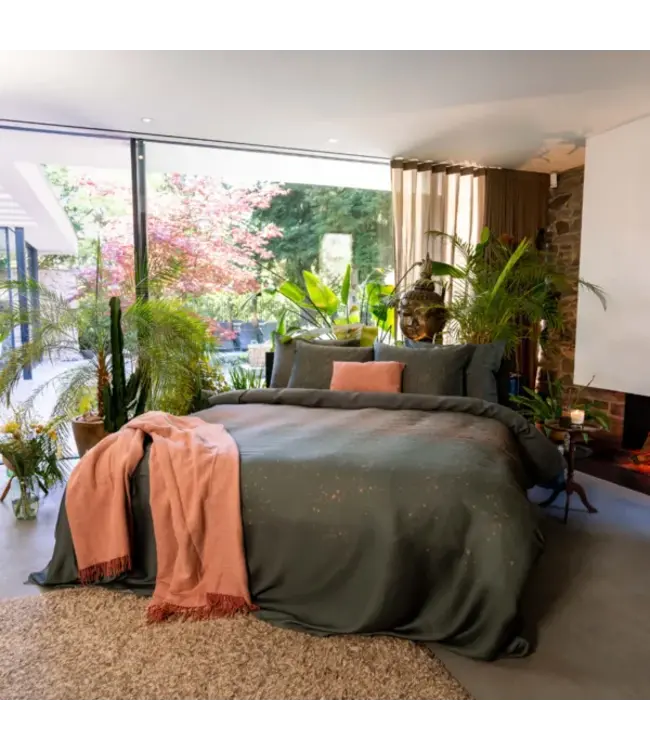 Kayori Morian Tencel groen dekbedovertrek 240x200/220 cm