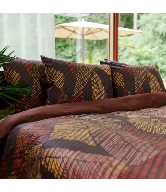 Kayori Kymani Egypt.katoen rood dekbedovertrek 240x200/220 cm