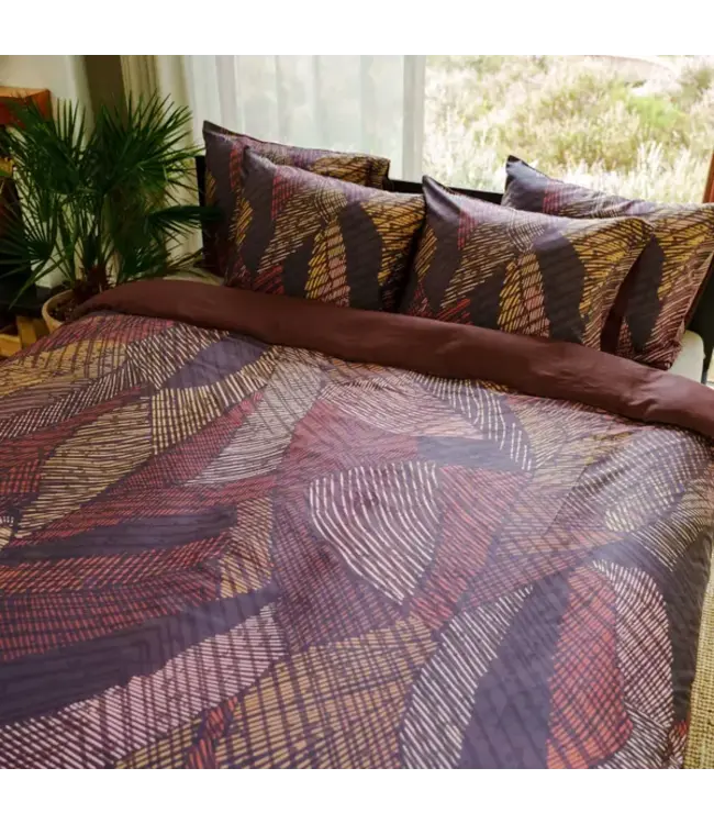 Kayori Kymani Egypt.katoen rood dekbedovertrek 240x200/220 cm