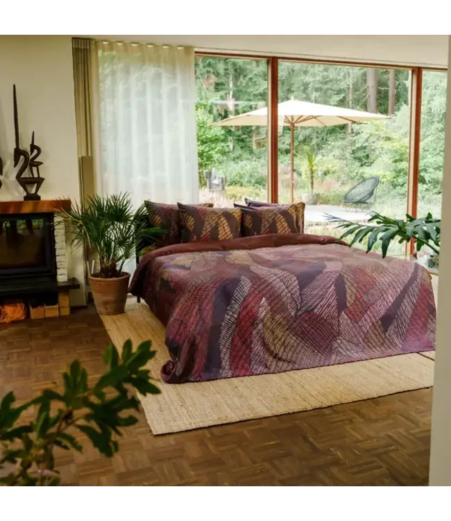 Kayori Kymani Egypt.katoen rood dekbedovertrek 240x200/220 cm