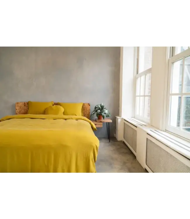 Kayori Izakaya dekbedovertrek Washed Tencel Goud