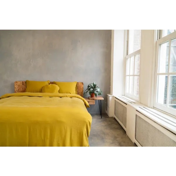 Kayori Izakaya dekbedovertrek Washed Tencel Goud