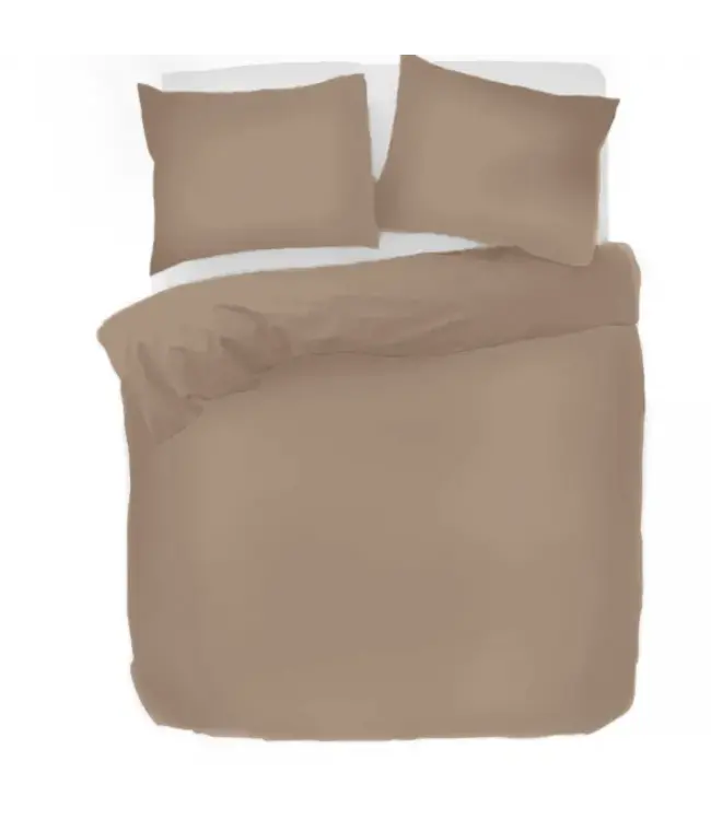 Kayori Dekbedovertrek Shizu Katoenperkal Taupe 240 x 200/220 cm