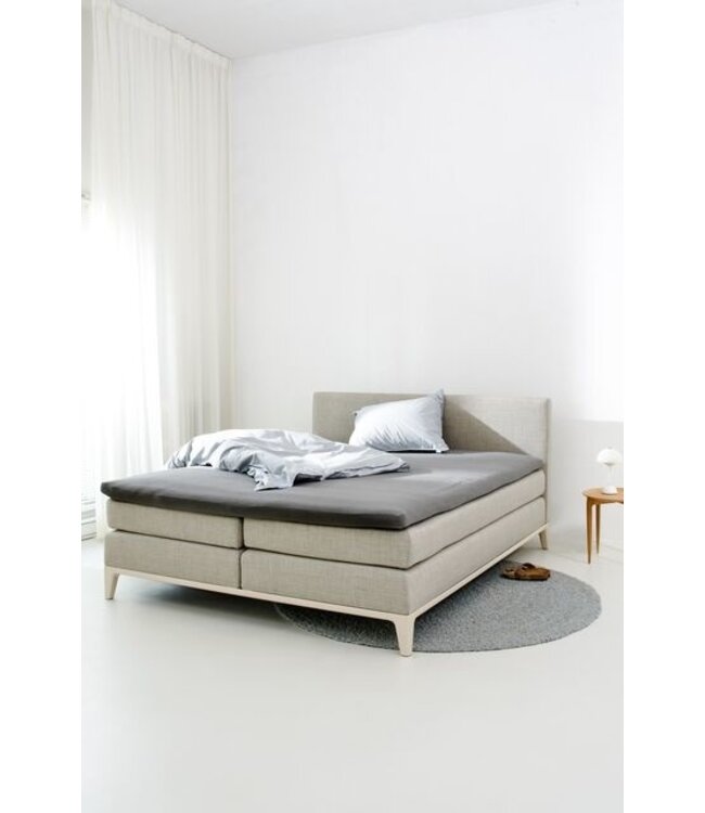 Auping Organic Jersey Hoeslaken Topper warm grey
