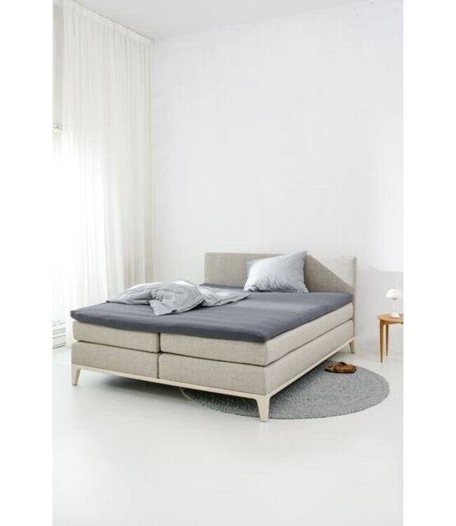 Auping Organic Jersey Hoeslaken Topper cool grey