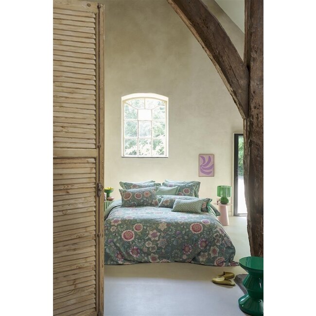 Pip Studio Dekbedovertrek Viva Las Flores Green