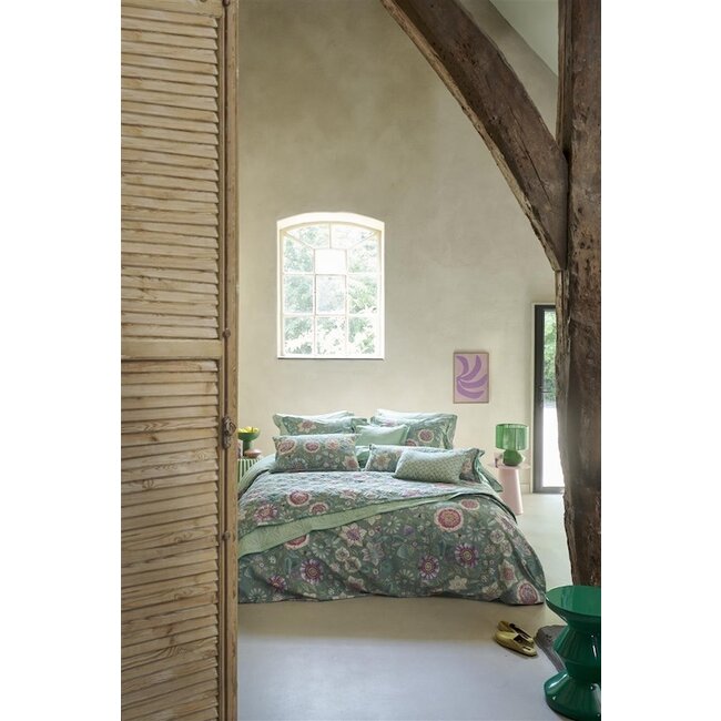 Pip Studio Dekbedovertrek Viva Las Flores Green