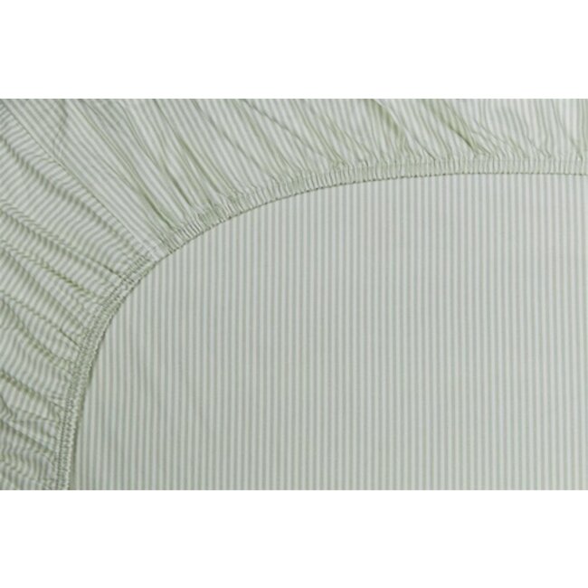 Pip Studio Hoeslaken Duo Stripe Green