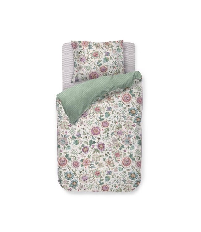Pip Studio Dekbedovertrek Viva Las Flores White