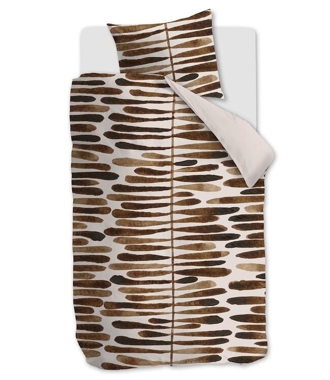 vtwonen dekbedovertrek Botanic Stripe Terra