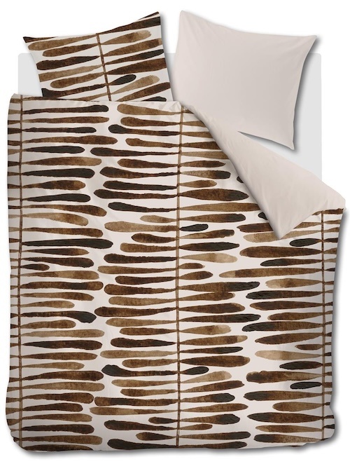 vtwonen dekbedovertrek Botanic Stripe Terra