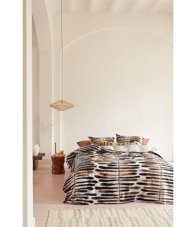 vtwonen dekbedovertrek Botanic Stripe Terra