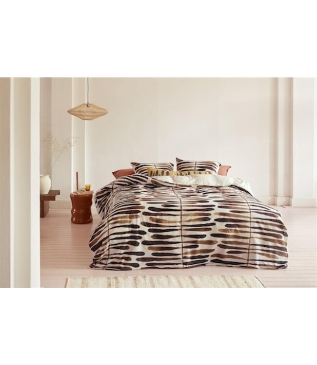 vtwonen dekbedovertrek Botanic Stripe Terra