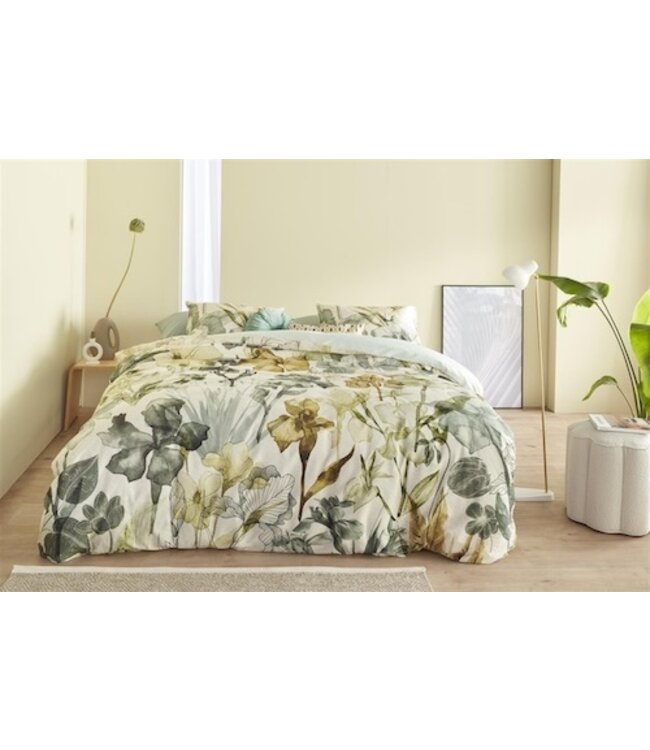 Beddinghouse Dekbedovertrek Iris Field Grey Green