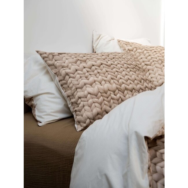 Snurk Twirre Sand Beige FLANEL Dekbedovertrek