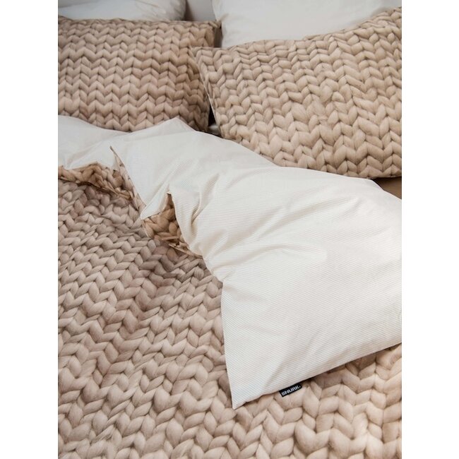 Snurk Twirre Sand Beige FLANEL Dekbedovertrek
