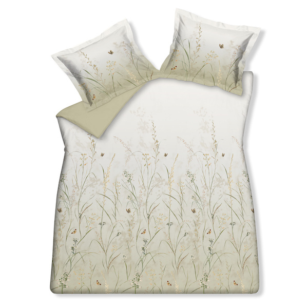 Vandyck butterflies light olive Dekbedovertrek