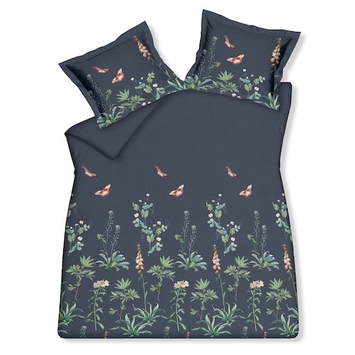 Vandyck flowery blue ink Dekbedovertrek