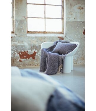Vandyck Vandyck home 95 plaid blue ink bedsprei